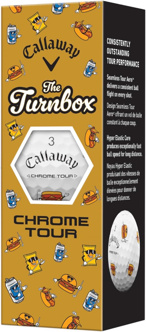 Callaway Chrome Tour Golf Balls: Hyper Fast Core, Triple Track Alignment, Tour Performance