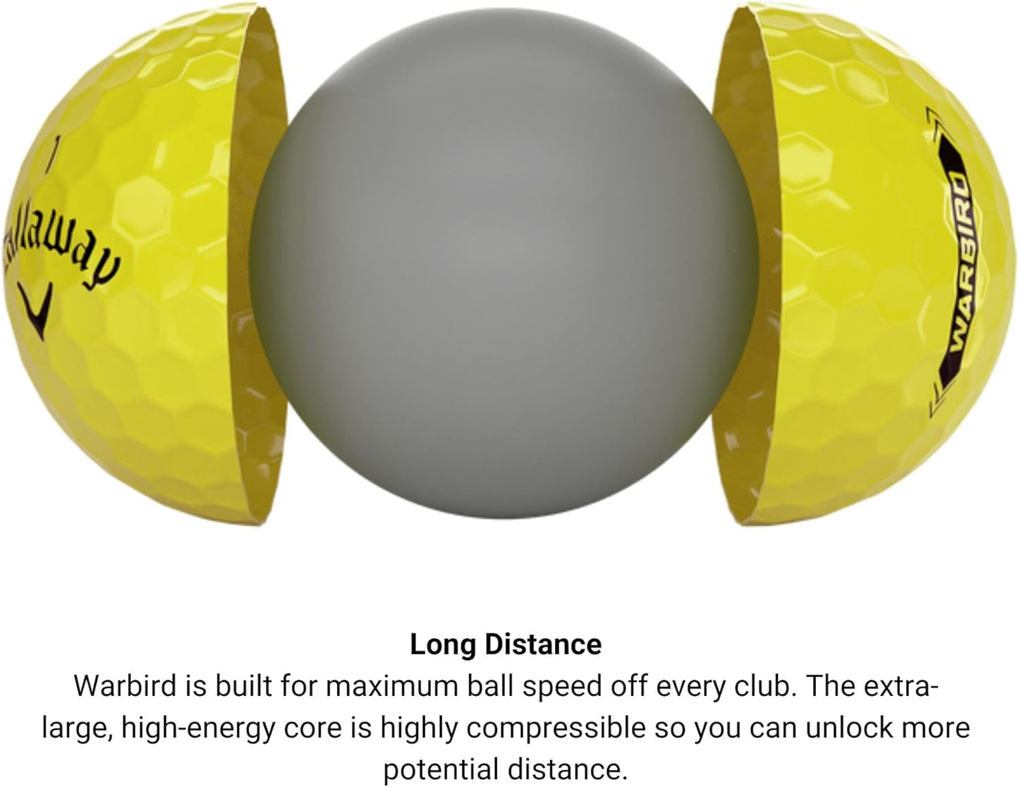 Callaway Warbird Golf Balls: Maximum Distance, High Speed, Enhanced Feel