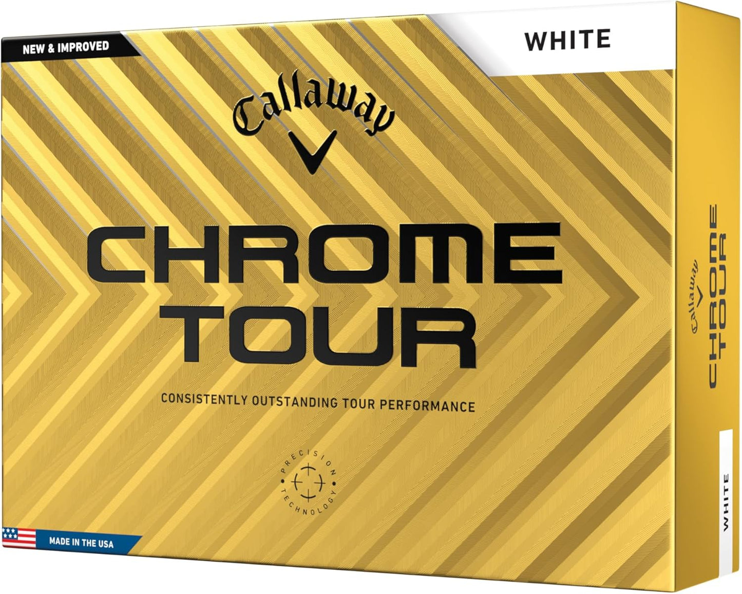 Callaway Chrome Tour Golf Balls: Hyper Fast Core, Triple Track Alignment, Tour Performance