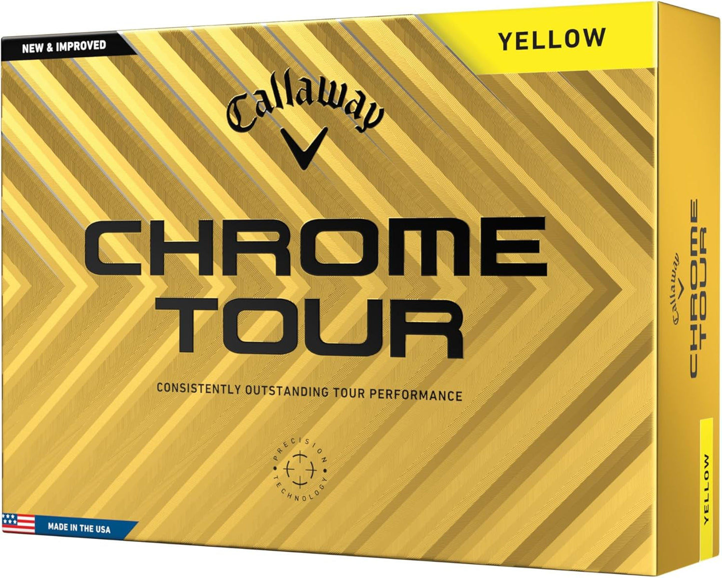 Callaway Chrome Tour Golf Balls: Hyper Fast Core, Triple Track Alignment, Tour Performance