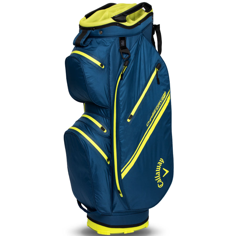 Chase 14 Dry Waterproof Cart Bag - Navy/Florescent Yellow