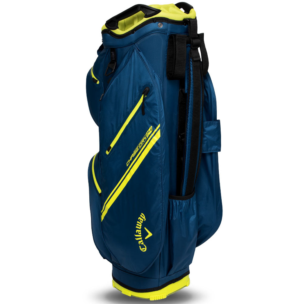 Chase 14 Dry Waterproof Cart Bag - Navy/Florescent Yellow