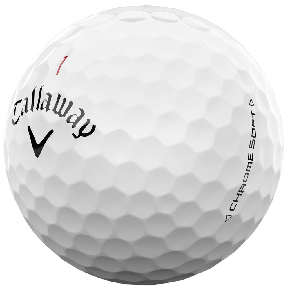 Callaway Chrome Soft White Golf Balls: Fast Core, Tour Urethane Cover, 12-Pack