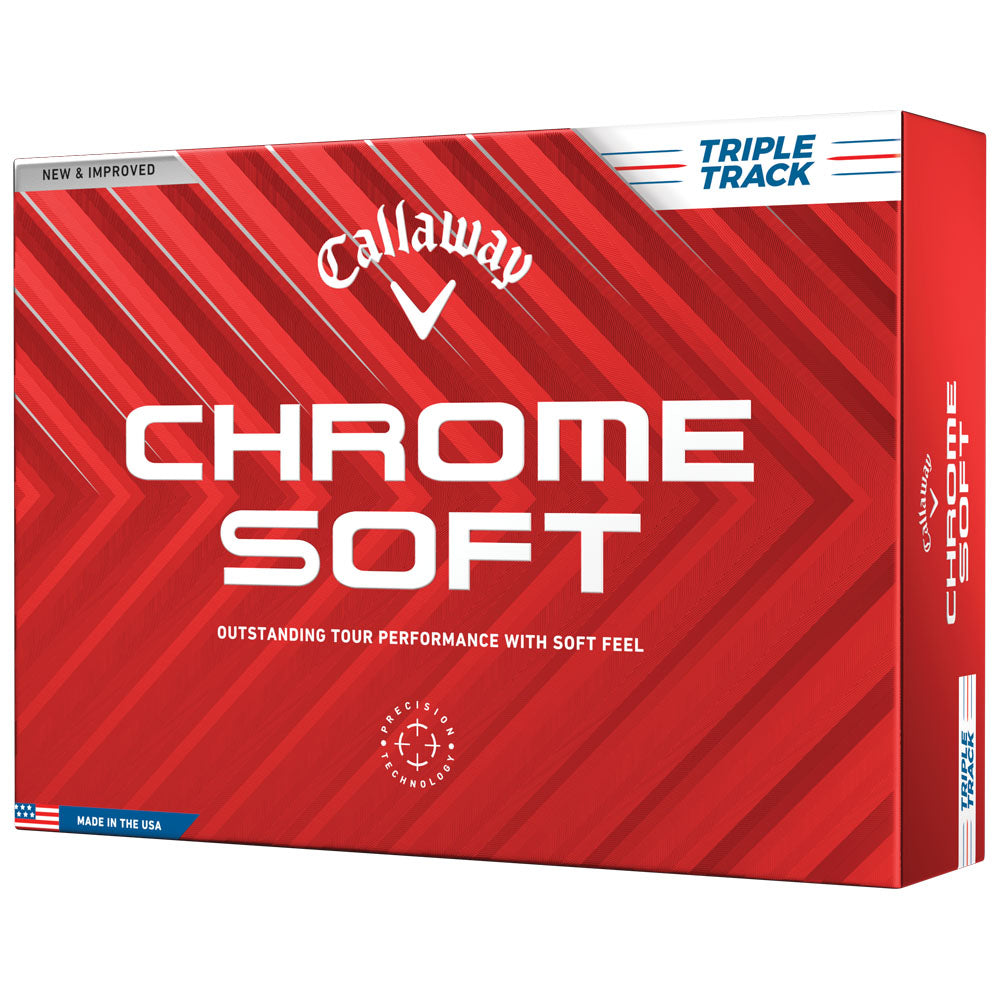 Callaway Chrome Soft Triple Track Golf Balls: Tour Quality, Distance, Spin, Soft Feel