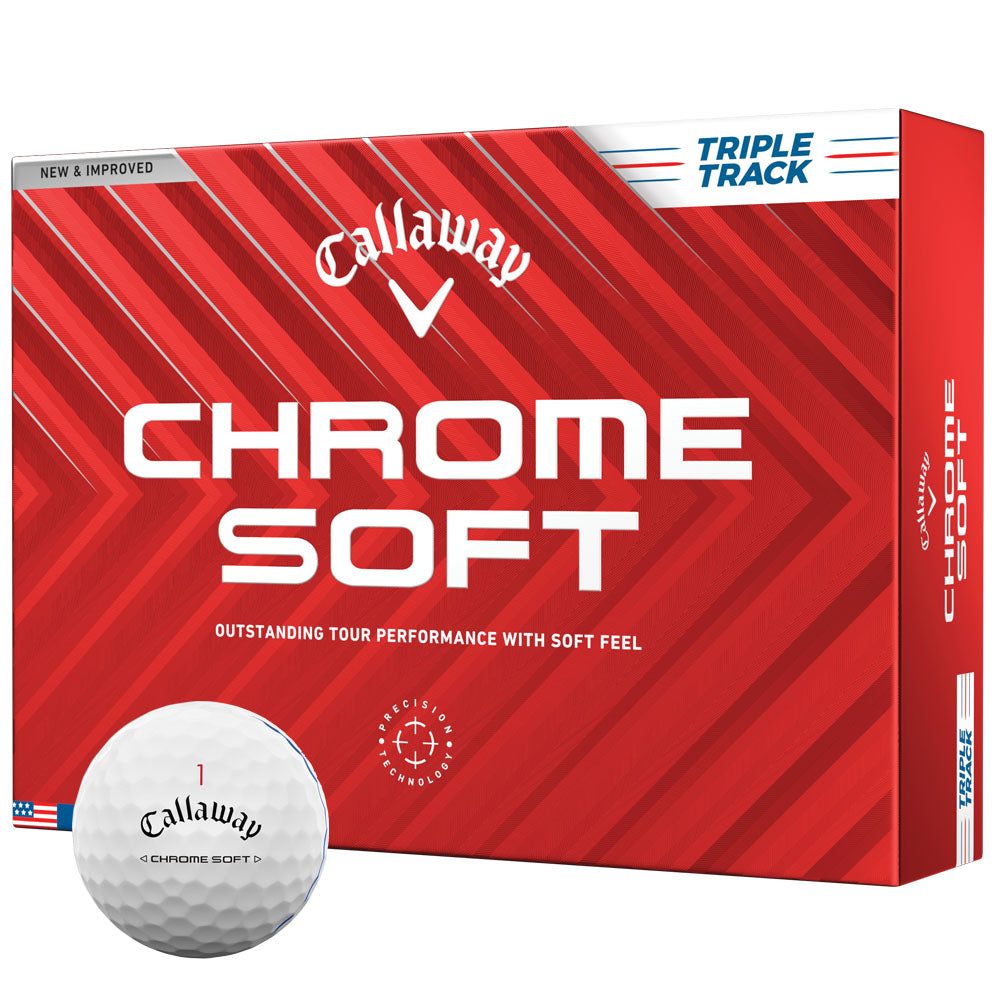 Callaway Chrome Soft Triple Track Golf Balls: Tour Quality, Distance, Spin, Soft Feel