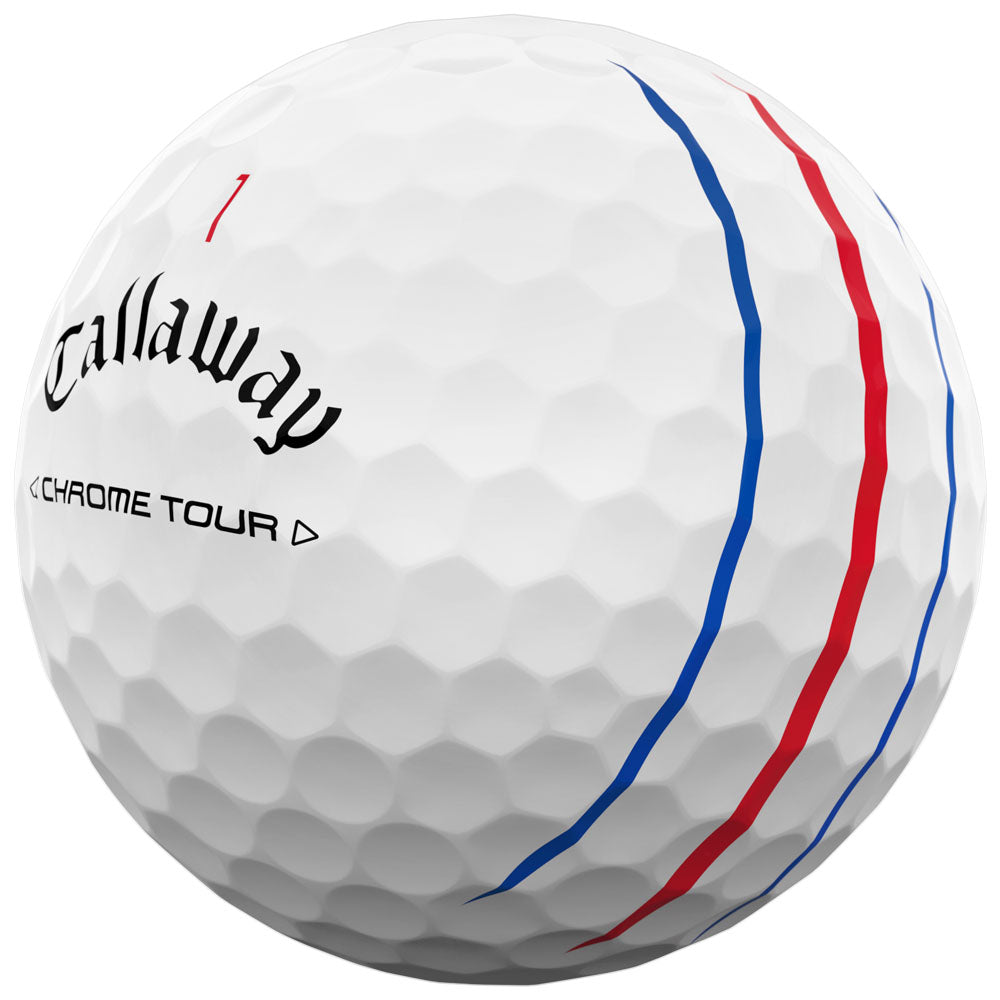 Callaway Chrome Tour Triple Track Golf Balls: Enhanced Distance, Feel, Alignment, 12-Pack