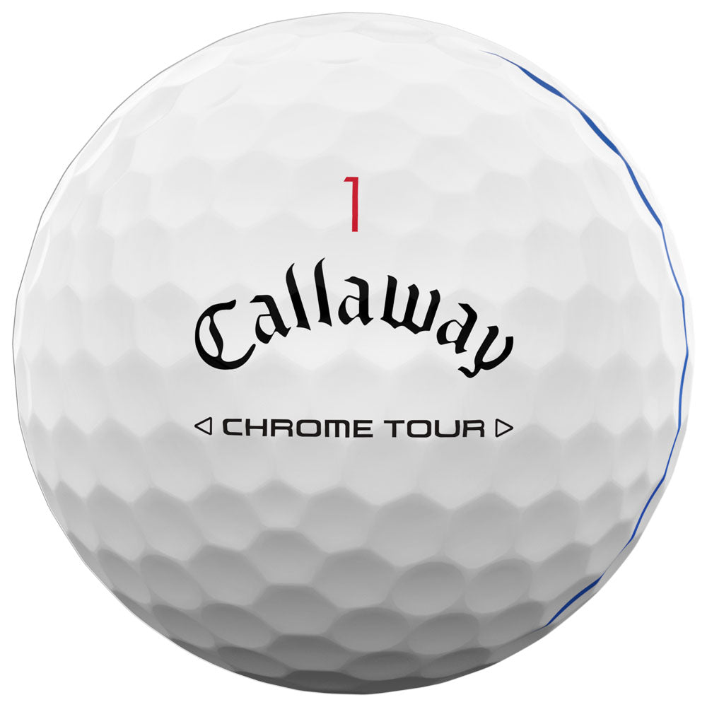 Callaway Chrome Tour Triple Track Golf Balls: Enhanced Distance, Feel, Alignment, 12-Pack
