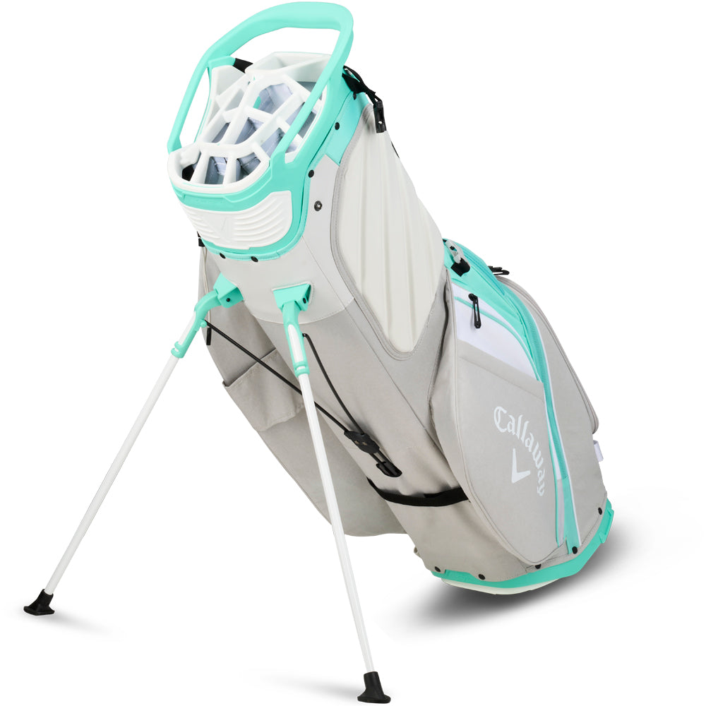 Fairway 14 Stand Bag - Aqua/White/Silver Heather