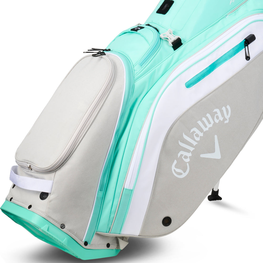 Fairway 14 Stand Bag - Aqua/White/Silver Heather