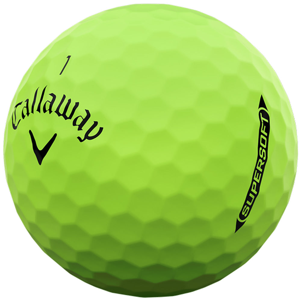 Callaway Supersoft Matte Green Golf Balls: Enhanced Distance, Soft Feel, 12-Pack