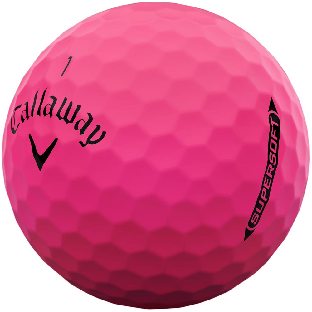 Callaway Supersoft Golf Balls - Matte Pink - Long Distance, Soft Feel, Control