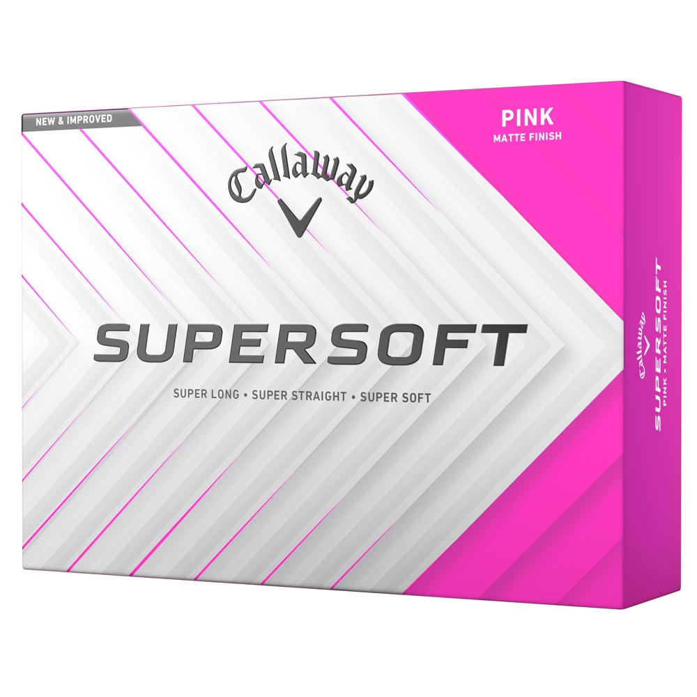 Callaway Supersoft Golf Balls - Matte Pink - Long Distance, Soft Feel, Control