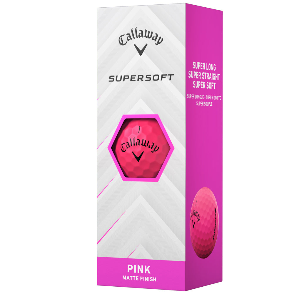 Callaway Supersoft Golf Balls - Matte Pink - Long Distance, Soft Feel, Control