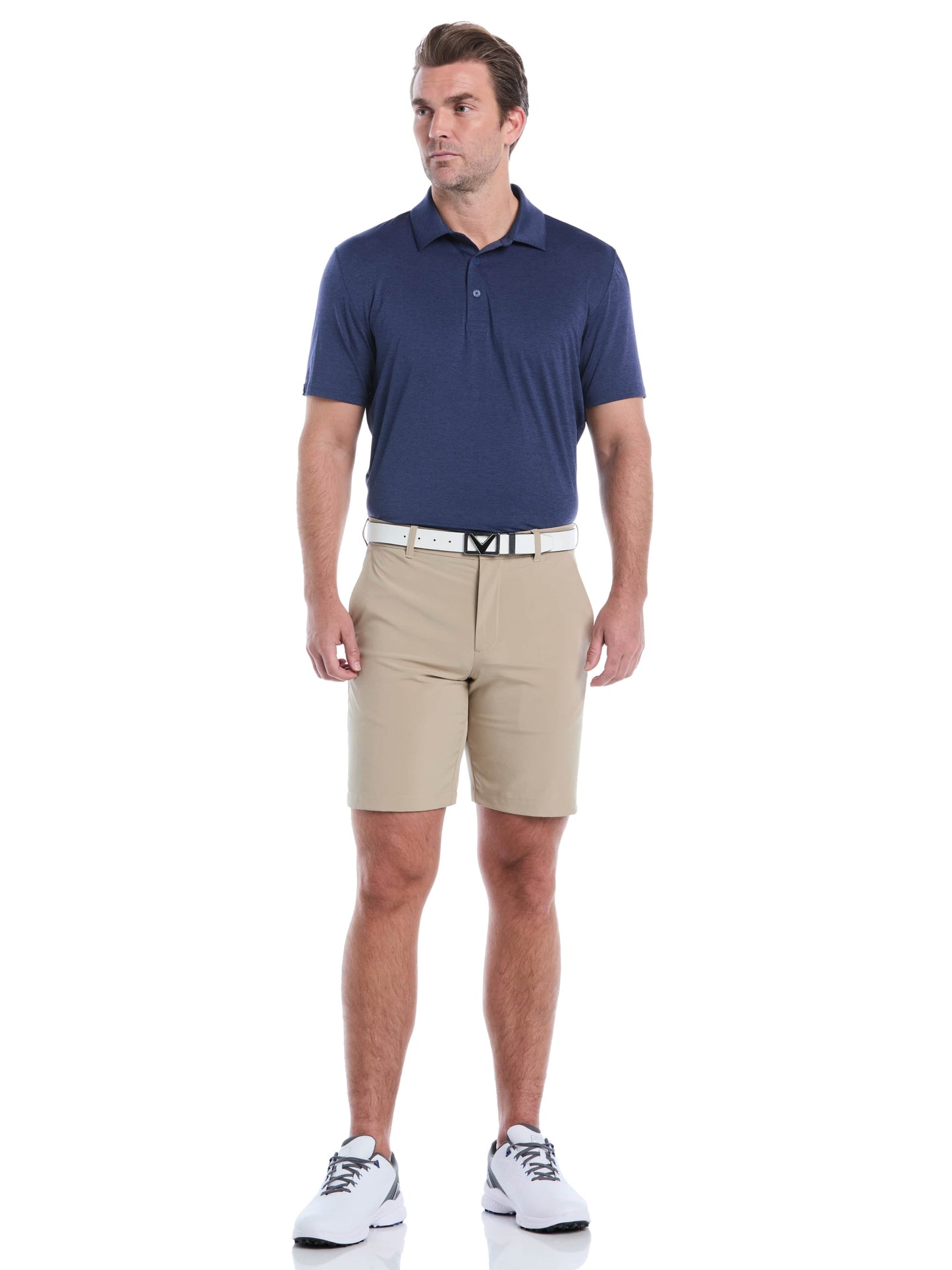 Mens 9" Flat Front Solid Golf Short
