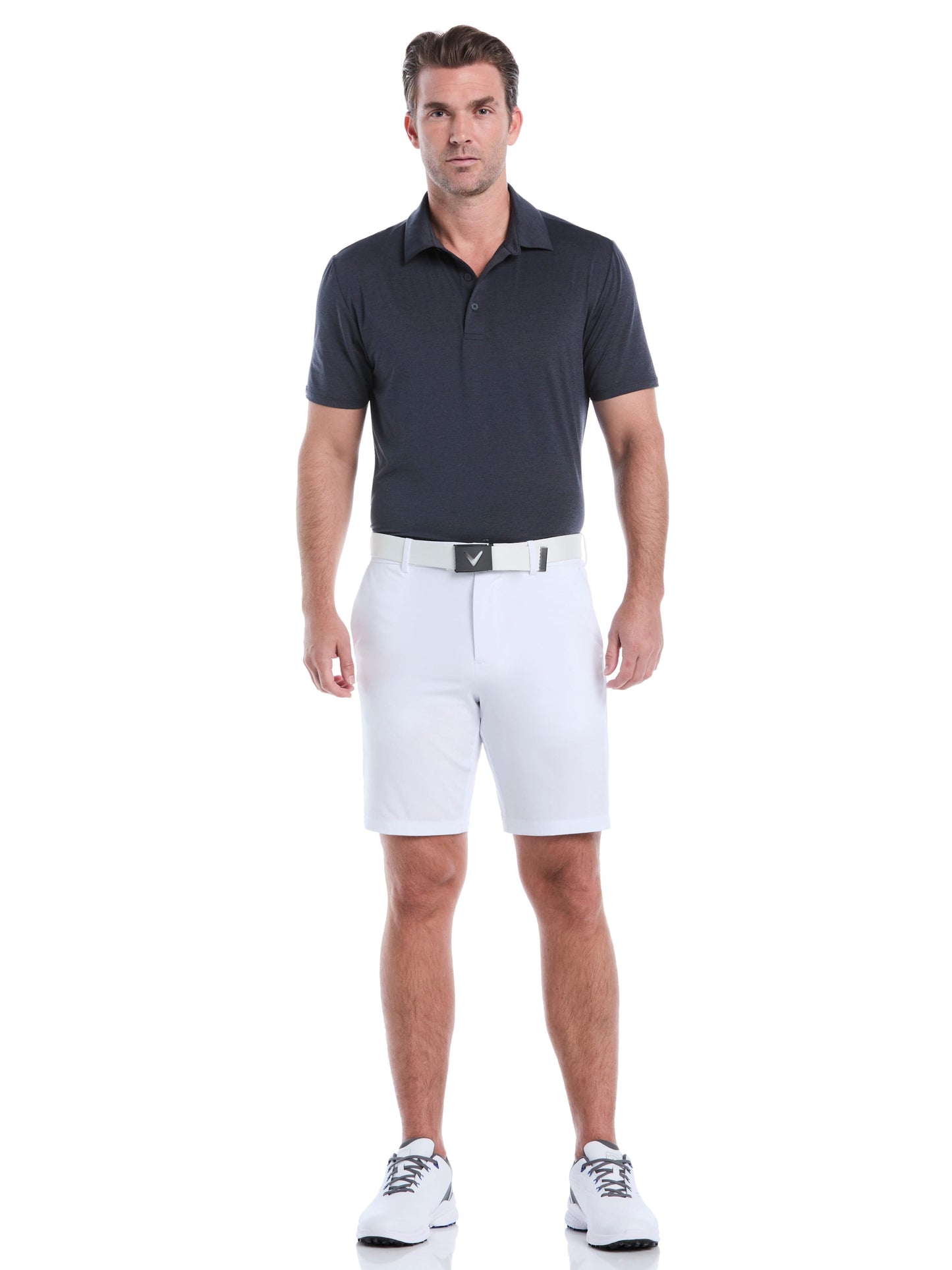 Mens 9" Flat Front Solid Golf Short
