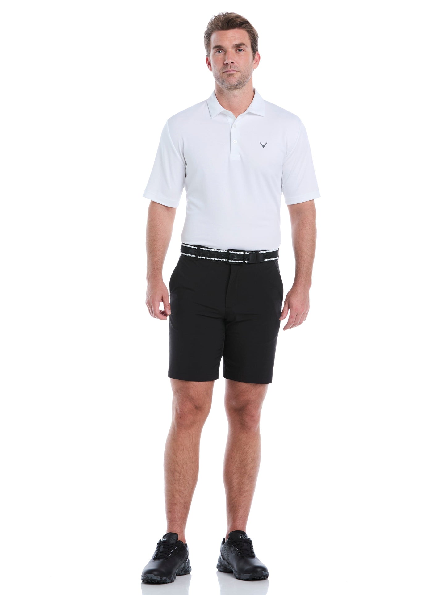 Mens 9" Flat Front Solid Golf Short