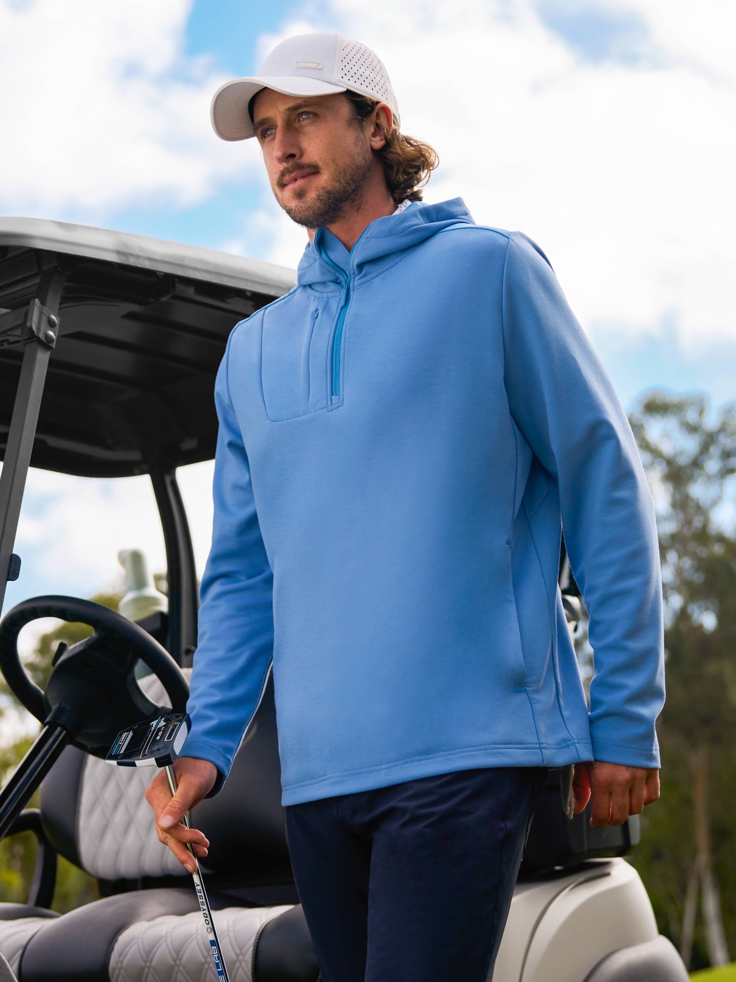 Mens Soft Touch 1/4 Zip Golf Hoodie