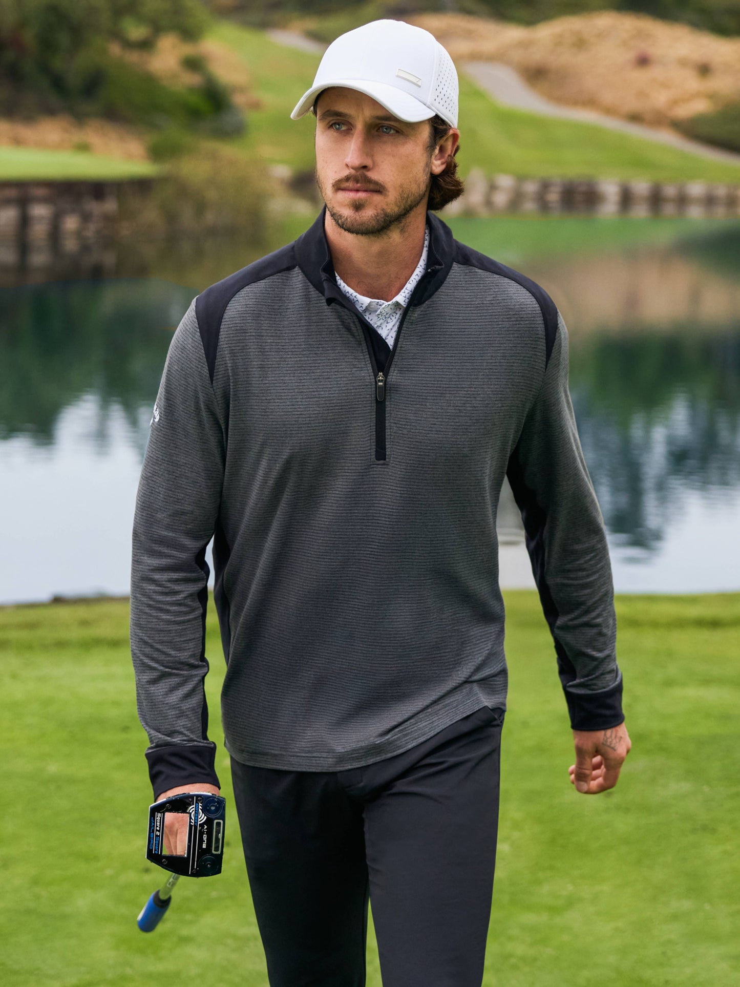 Mens Soft Touch Blocked Golf Base Layer