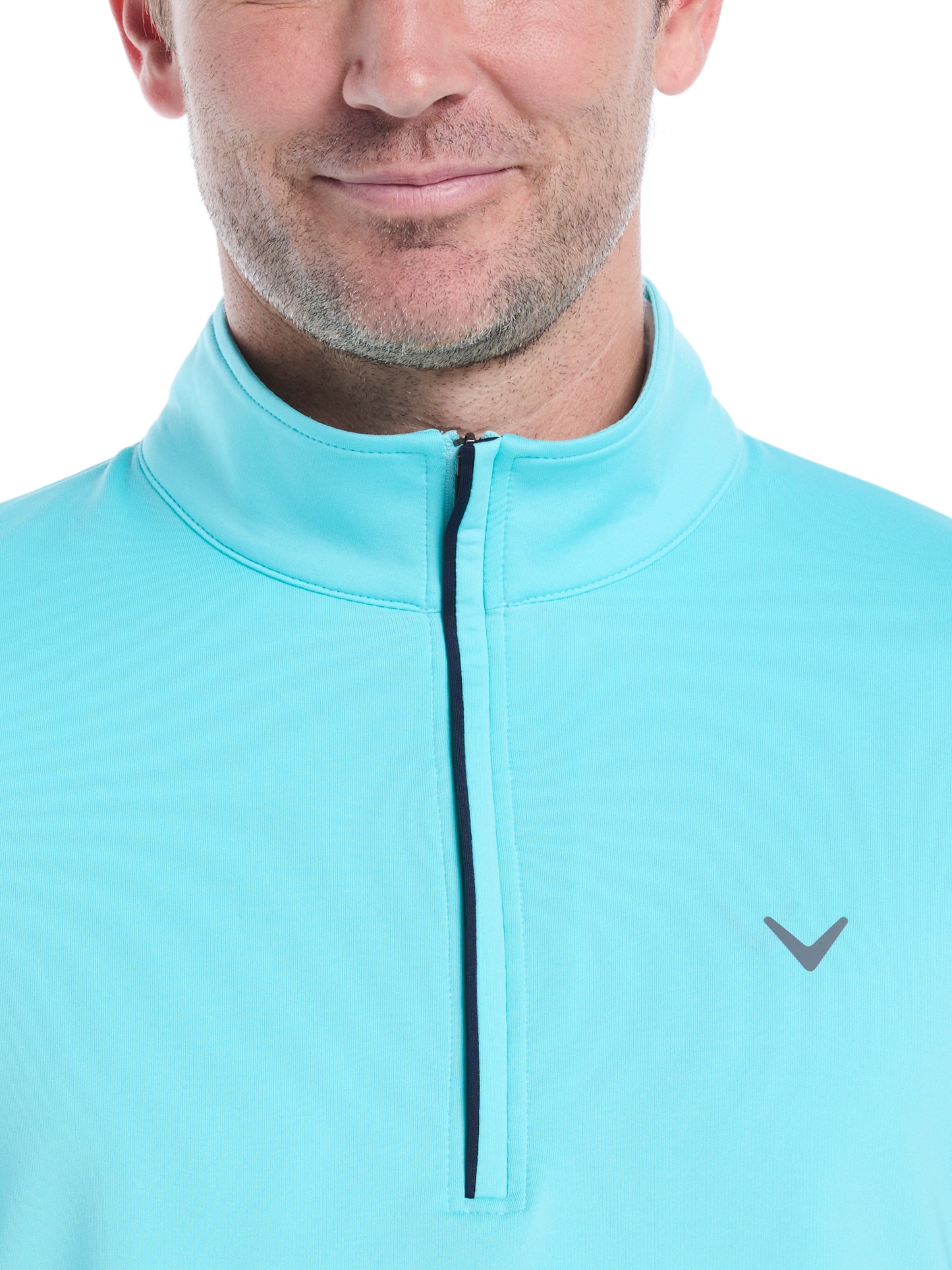 Mens Solid Sun 1/4 Zip Pullover