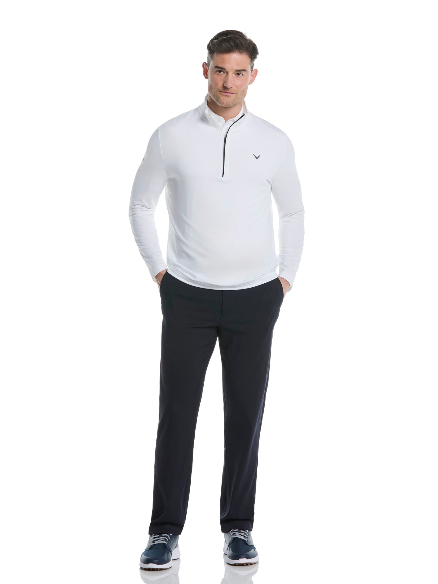 Mens Solid Sun 1/4 Zip Pullover