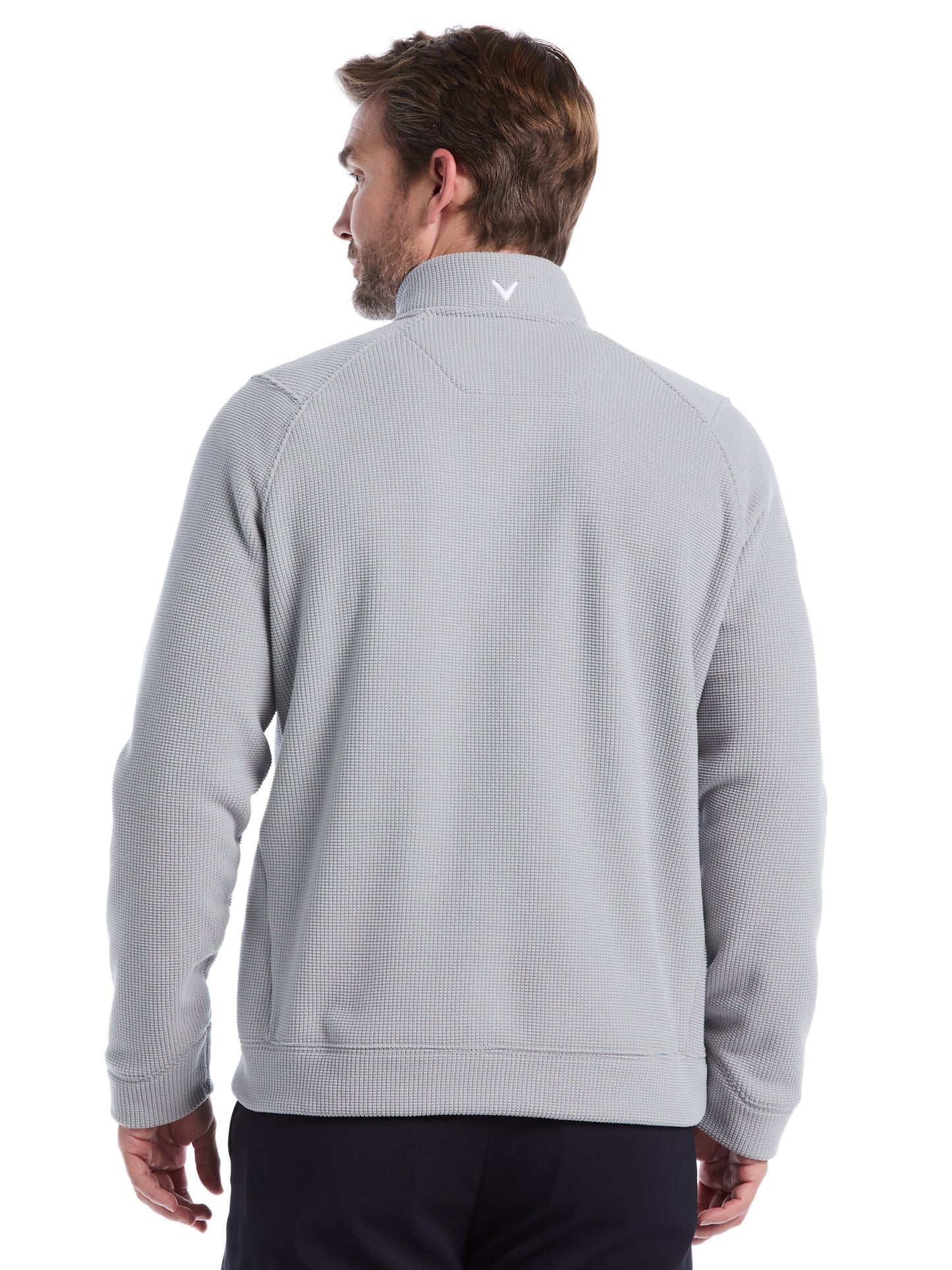 Mens Waffle 1/4 Zip Long Sleeve