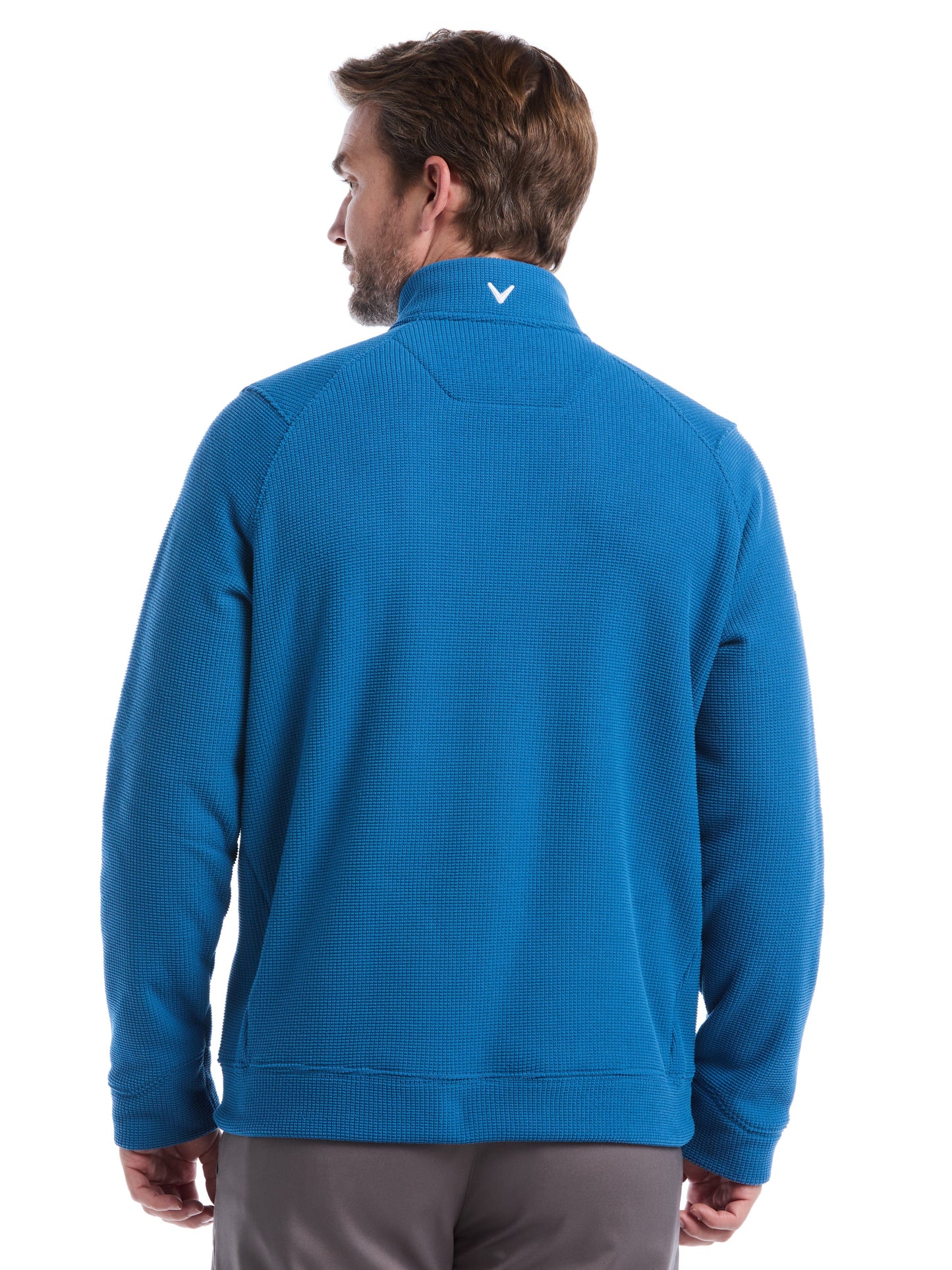 Mens Waffle 1/4 Zip Long Sleeve
