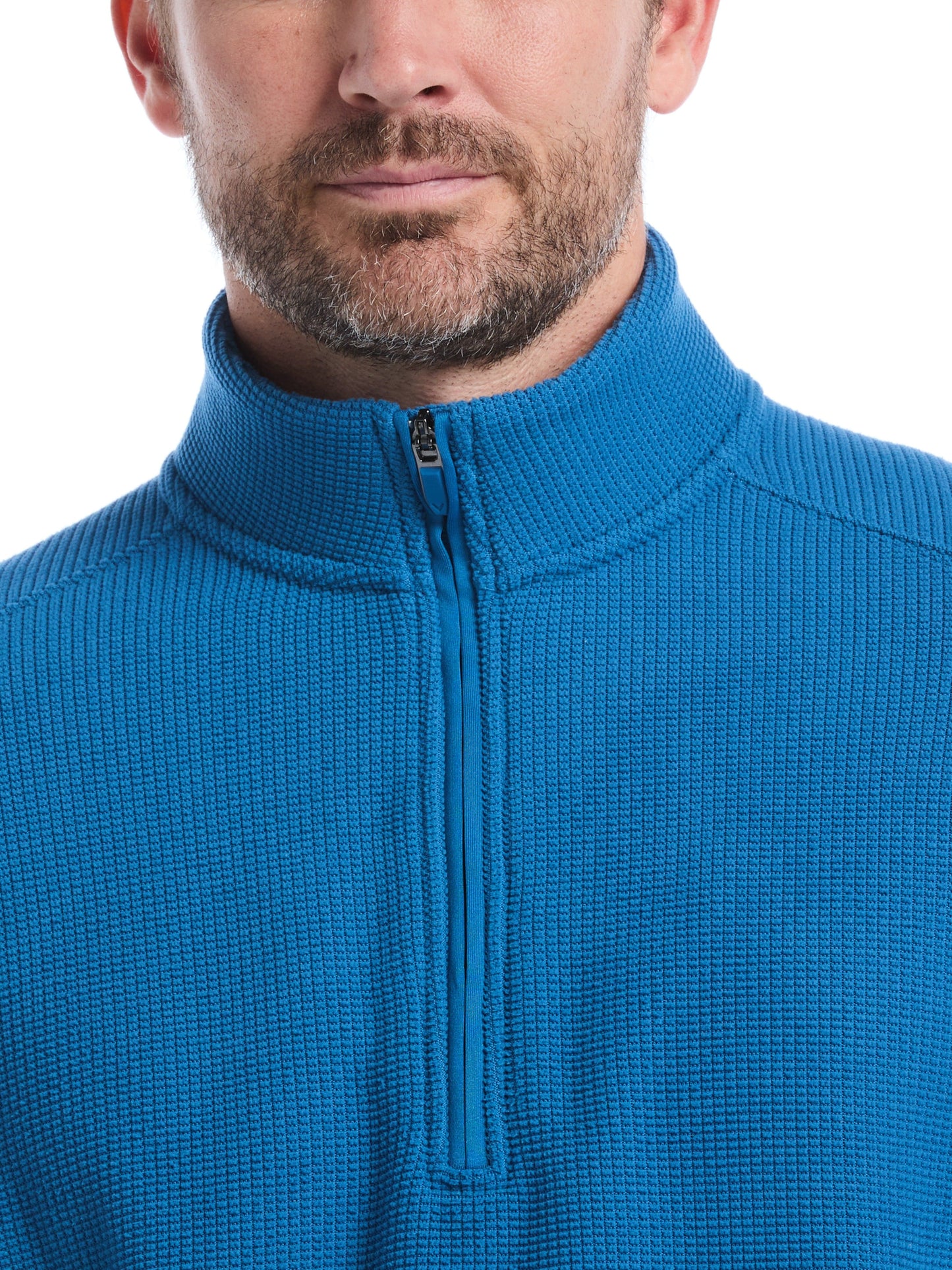 Mens Waffle 1/4 Zip Long Sleeve