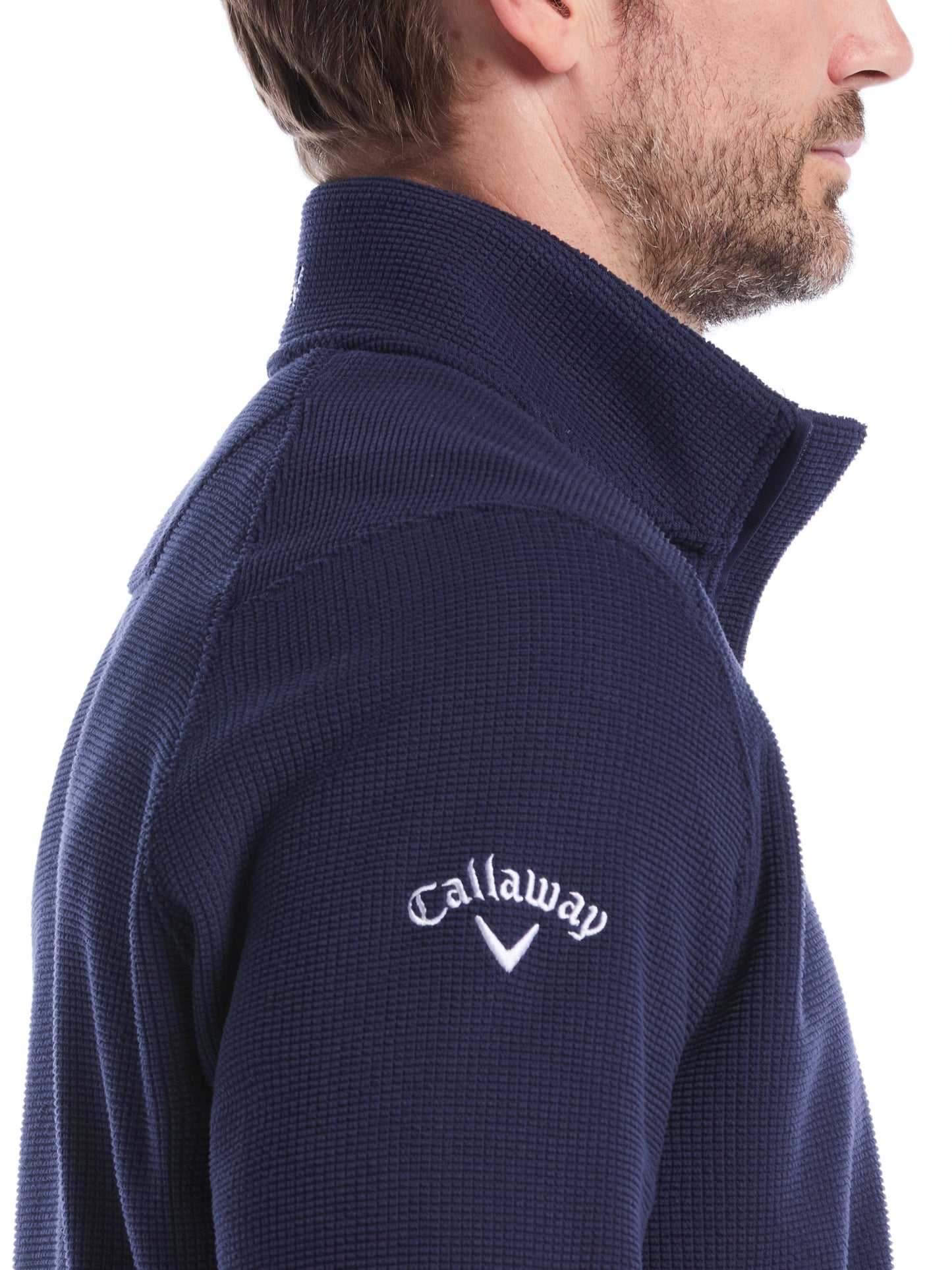 Mens Waffle 1/4 Zip Long Sleeve