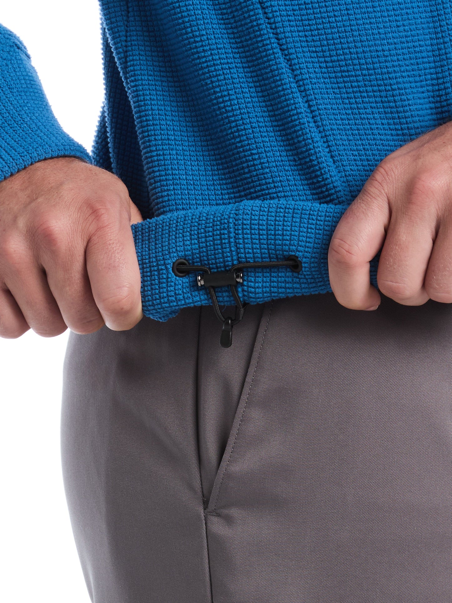 Mens Waffle 1/4 Zip Long Sleeve
