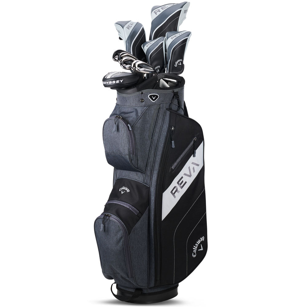 REVA 11-Piece Cart Bag Package Set +0.5" Longer Ladies - Black