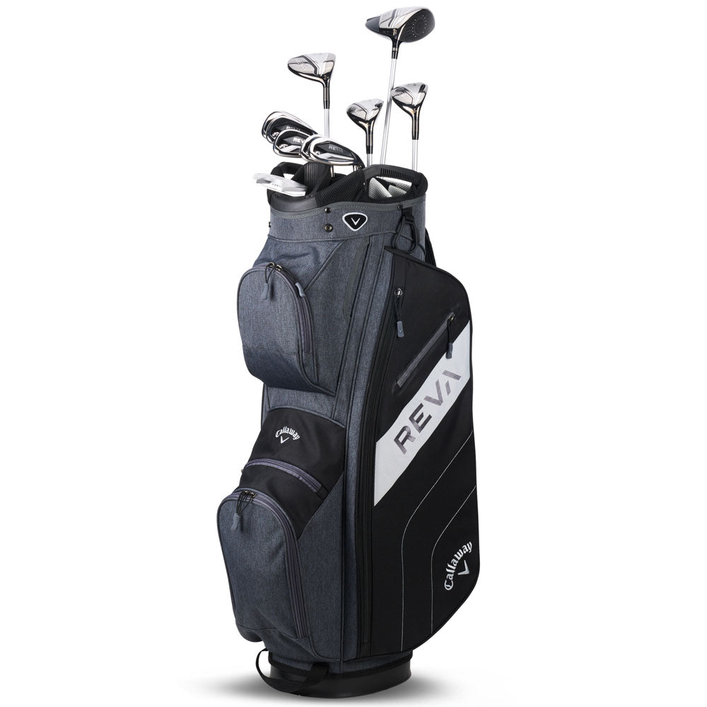 REVA 11-Piece Cart Bag Package Set +0.5" Longer Ladies - Black