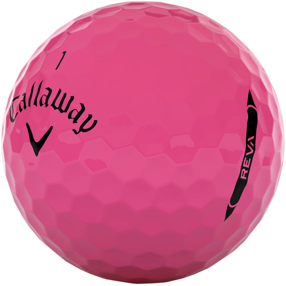 Callaway REVA Ladies Golf Balls - Enhanced Distance, Soft Feel, Pink, 12-Pack