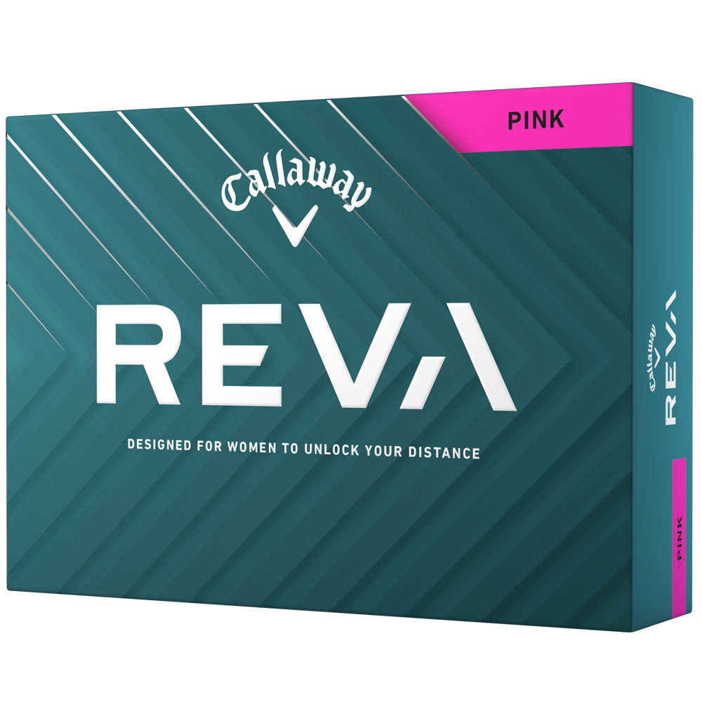 Callaway REVA Ladies Golf Balls - Enhanced Distance, Soft Feel, Pink, 12-Pack