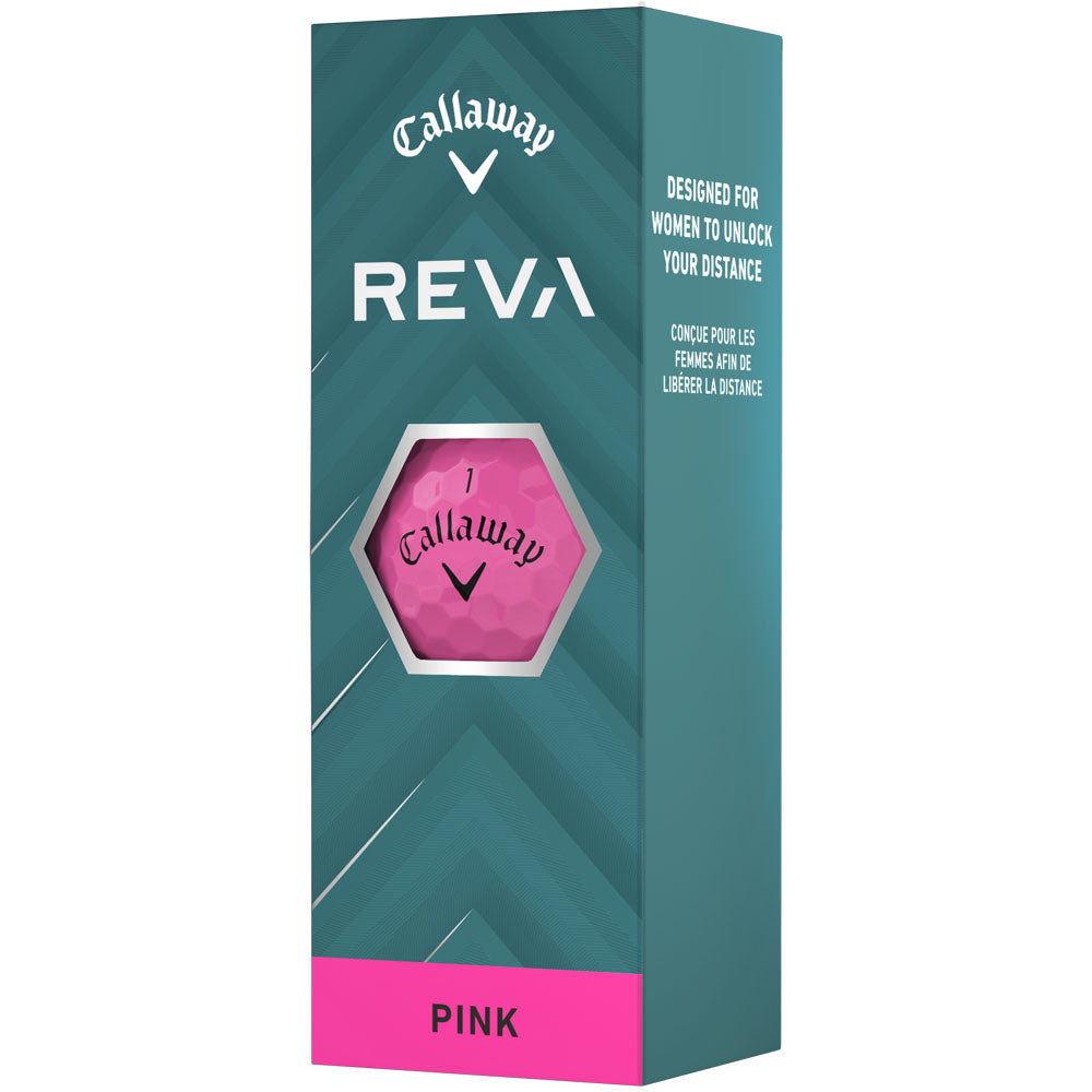 Callaway REVA Ladies Golf Balls - Enhanced Distance, Soft Feel, Pink, 12-Pack