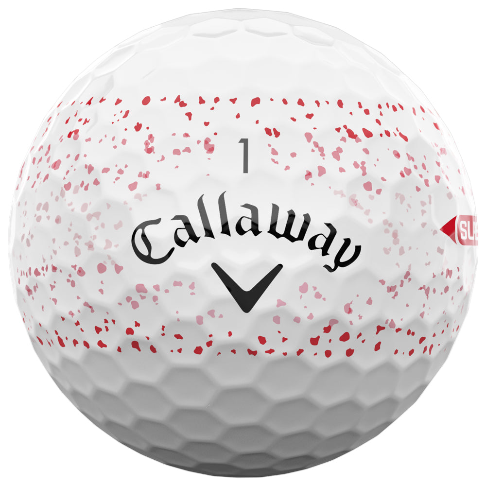 Callaway Supersoft Red Splatter Golf Balls: 12-Pack for Distance & Feel