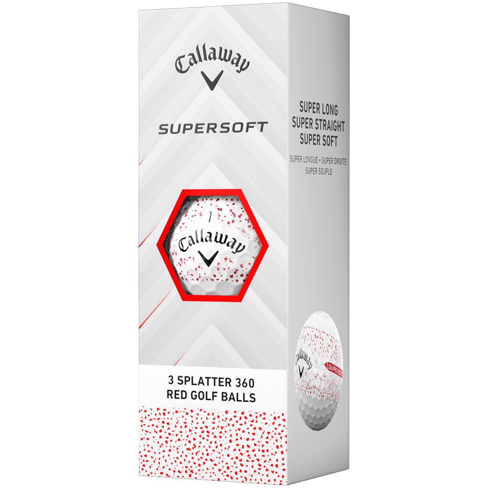 Callaway Supersoft Red Splatter Golf Balls: 12-Pack for Distance & Feel