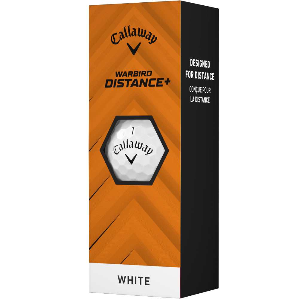 Callaway Warbird Distance+ Golf Balls: Enhanced Speed, High Launch, 12-Pack White