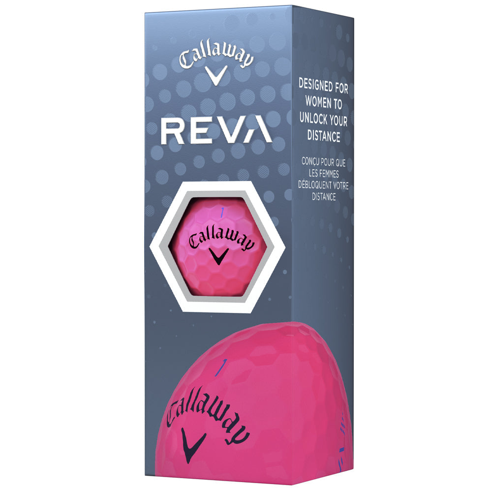 Callaway REVA Ladies Golf Balls: Pink 12-Pack for Distance and Forgiveness