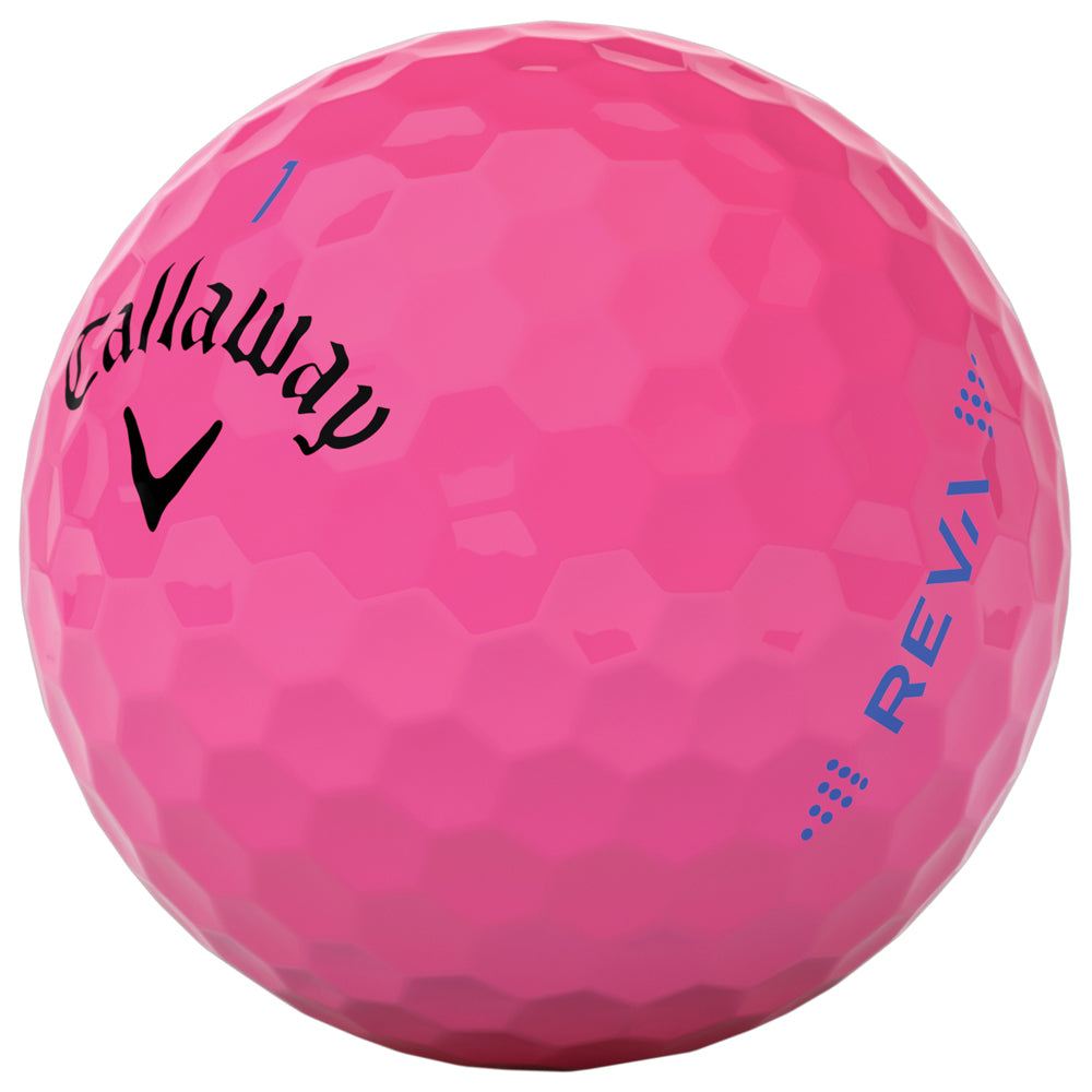 Callaway REVA Ladies Golf Balls: Pink 12-Pack for Distance and Forgiveness