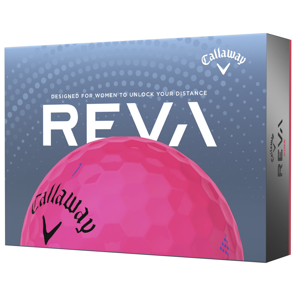 Callaway REVA Ladies Golf Balls: Pink 12-Pack for Distance and Forgiveness