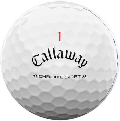 Golf 2022 Chrome Soft Golf Balls (True Track (Red/Blue)