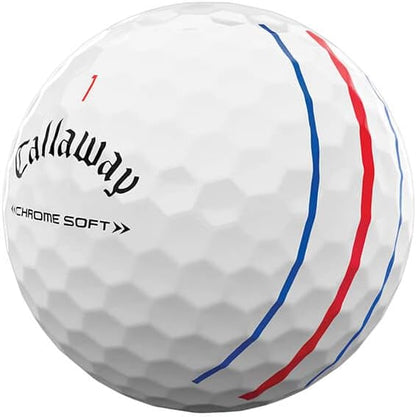 Golf 2022 Chrome Soft Golf Balls (True Track (Red/Blue)