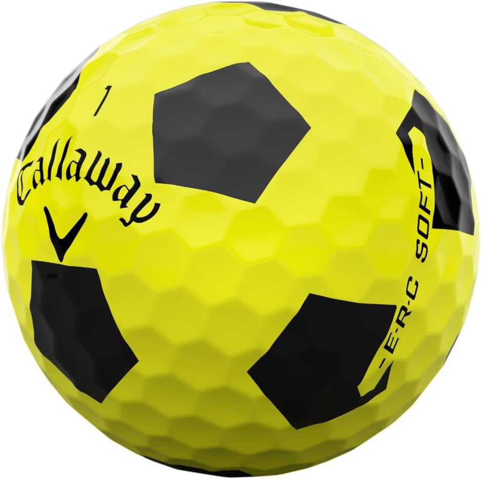 Callaway ERC Soft Truvis Yellow Golf Balls 12-Pack: Max Distance, Soft Feel, Control