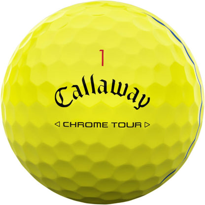 Callaway Chrome Tour Golf Balls: Hyper Fast Core, Triple Track Alignment, Tour Performance