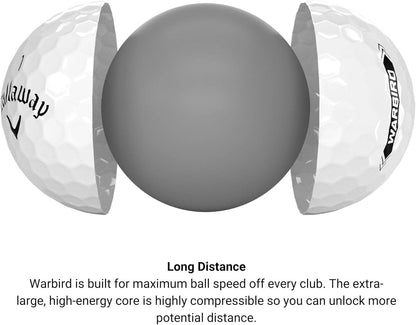 Callaway Warbird Golf Balls: Maximum Distance, High Speed, Enhanced Feel