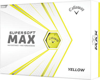 Callaway Supersoft Max Golf Balls - Enhanced Distance, Forgiveness, High Launch