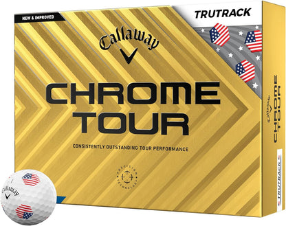Callaway Chrome Tour Golf Balls: Hyper Fast Core, Triple Track Alignment, Tour Performance