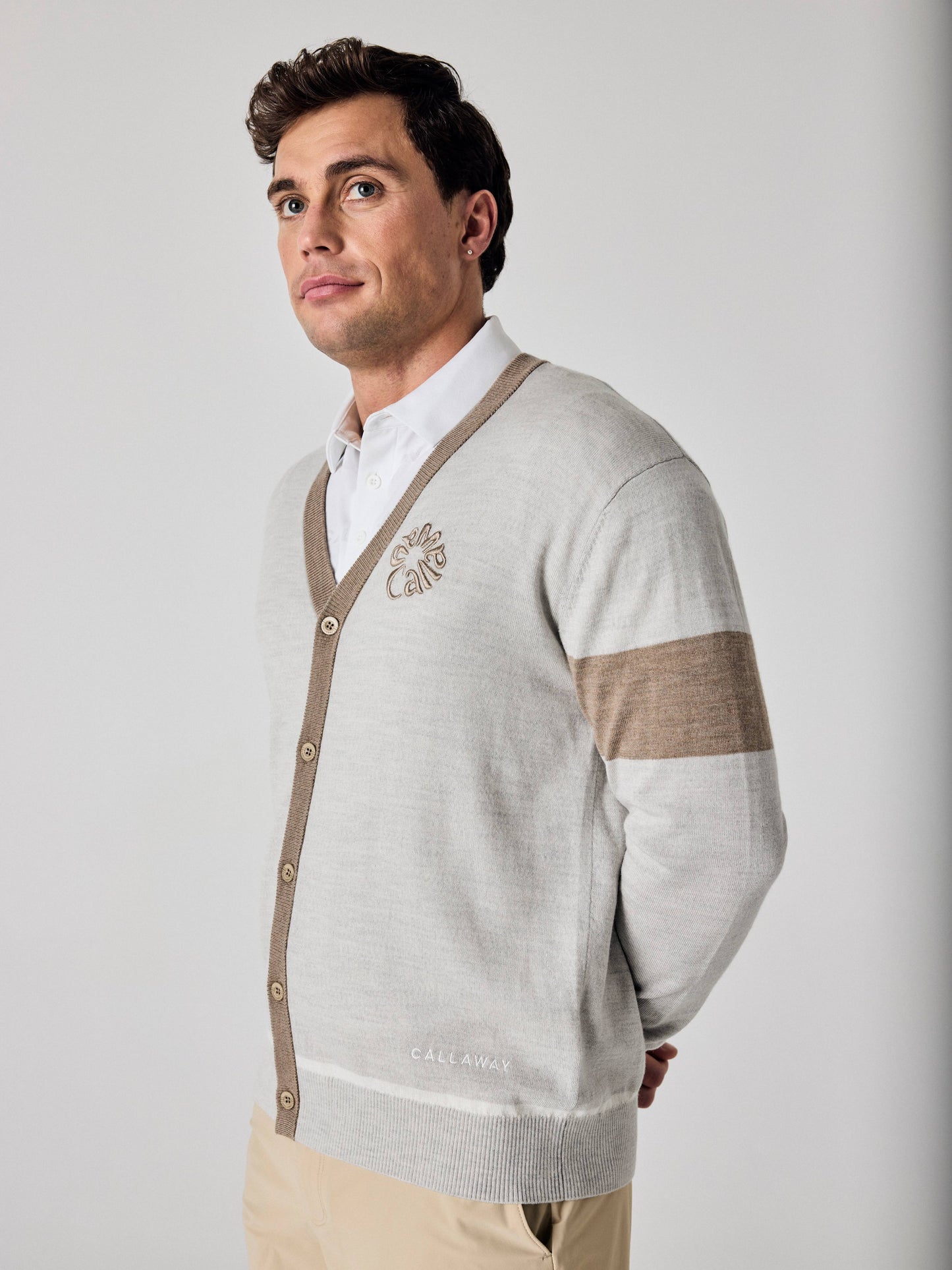 Legacy Collection™ Mens Color Block Golf Cardigan Sweater