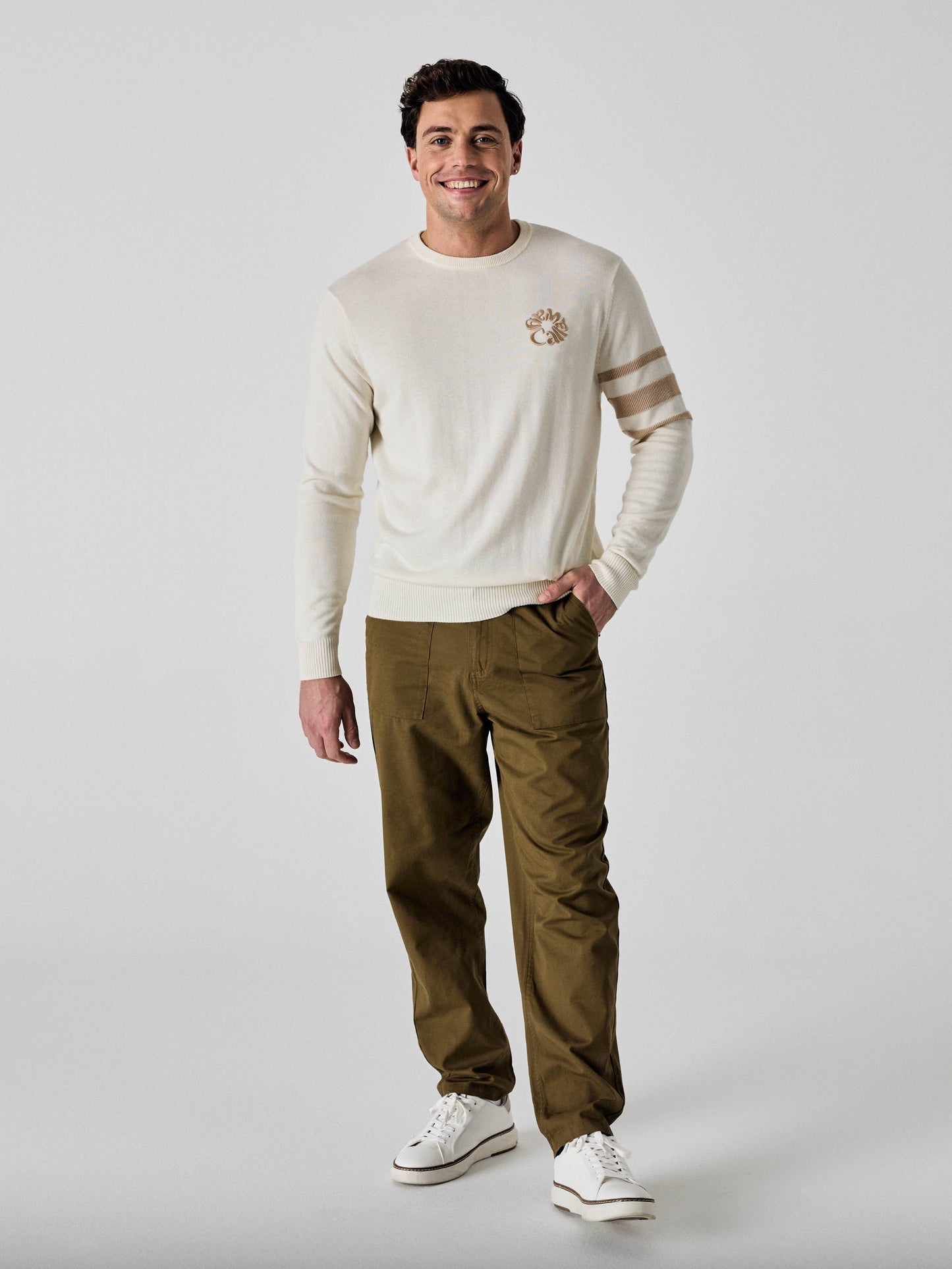 Legacy Collection™ Mens Triple Track Crew Neck Golf Sweater