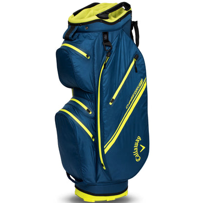 Chase 14 Dry Waterproof Cart Bag - Navy/Florescent Yellow